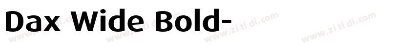 Dax Wide Bold字体转换
